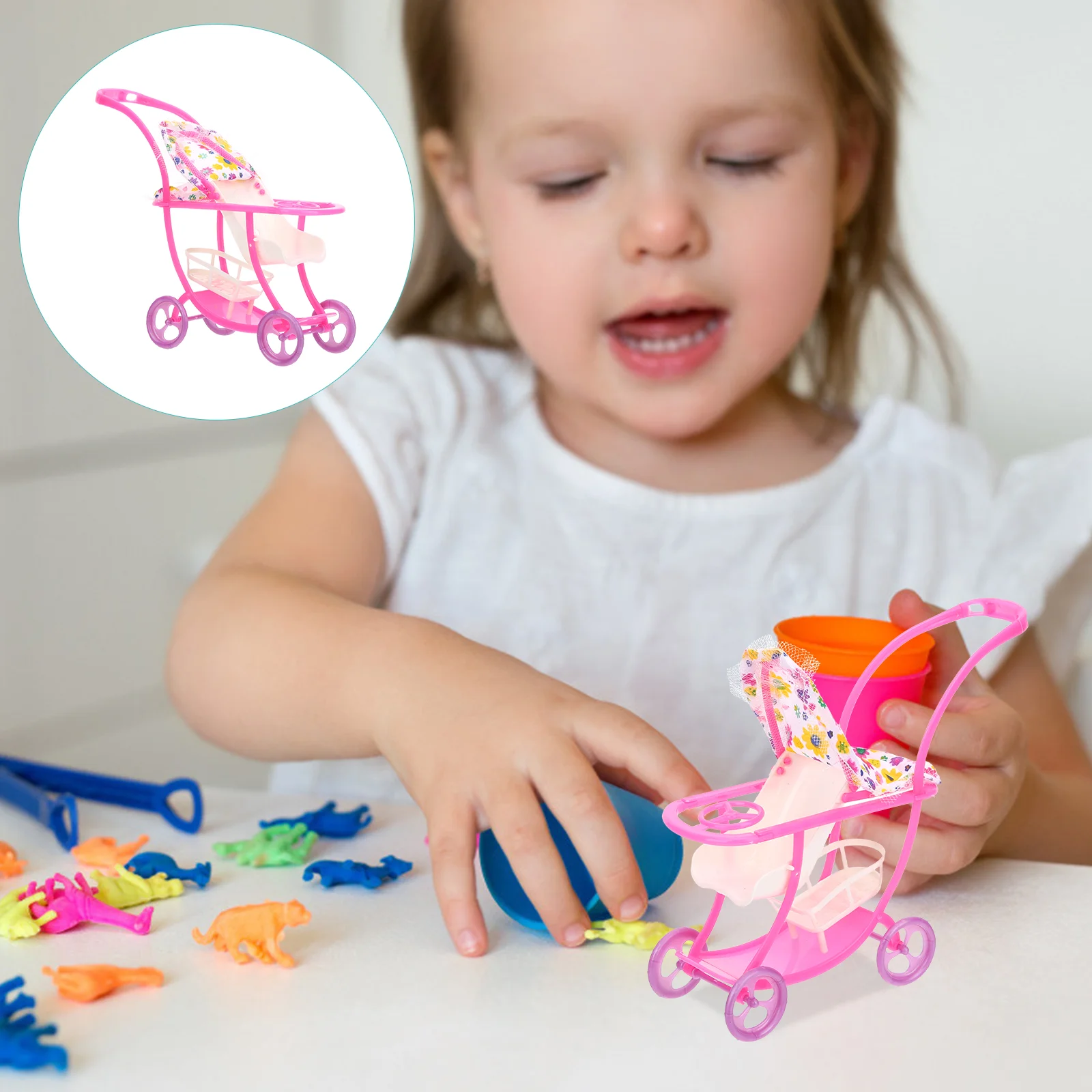 3 шт. детская коляска детские миниатюрные коляски кукольный домик миниатюры для