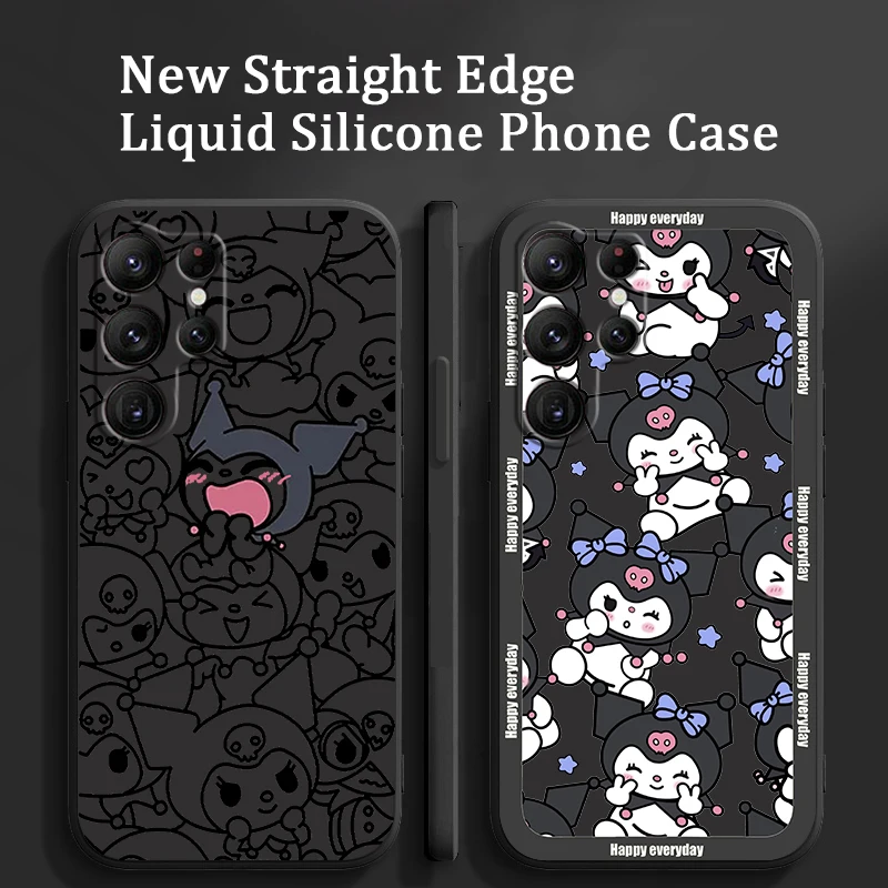 

Kulomi Cinnamoroll Anime Art Phone Case For Samsung Galaxy S22 S21 S20 FE S10 Note 20 10 Plus Lite Ultra 5G Liquid Rope Cover