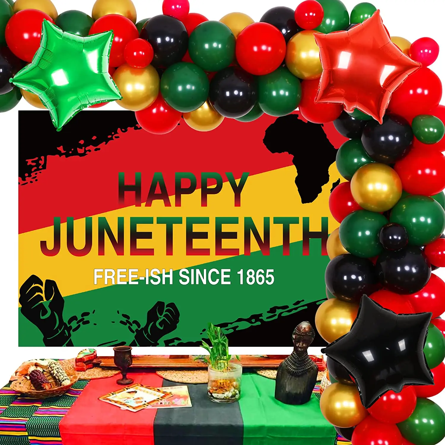 

Happy Juneteenth Day Party Decorations Juneteenth Balloon Garland Africa American Independence Freedom Day Decor June 19th 1865