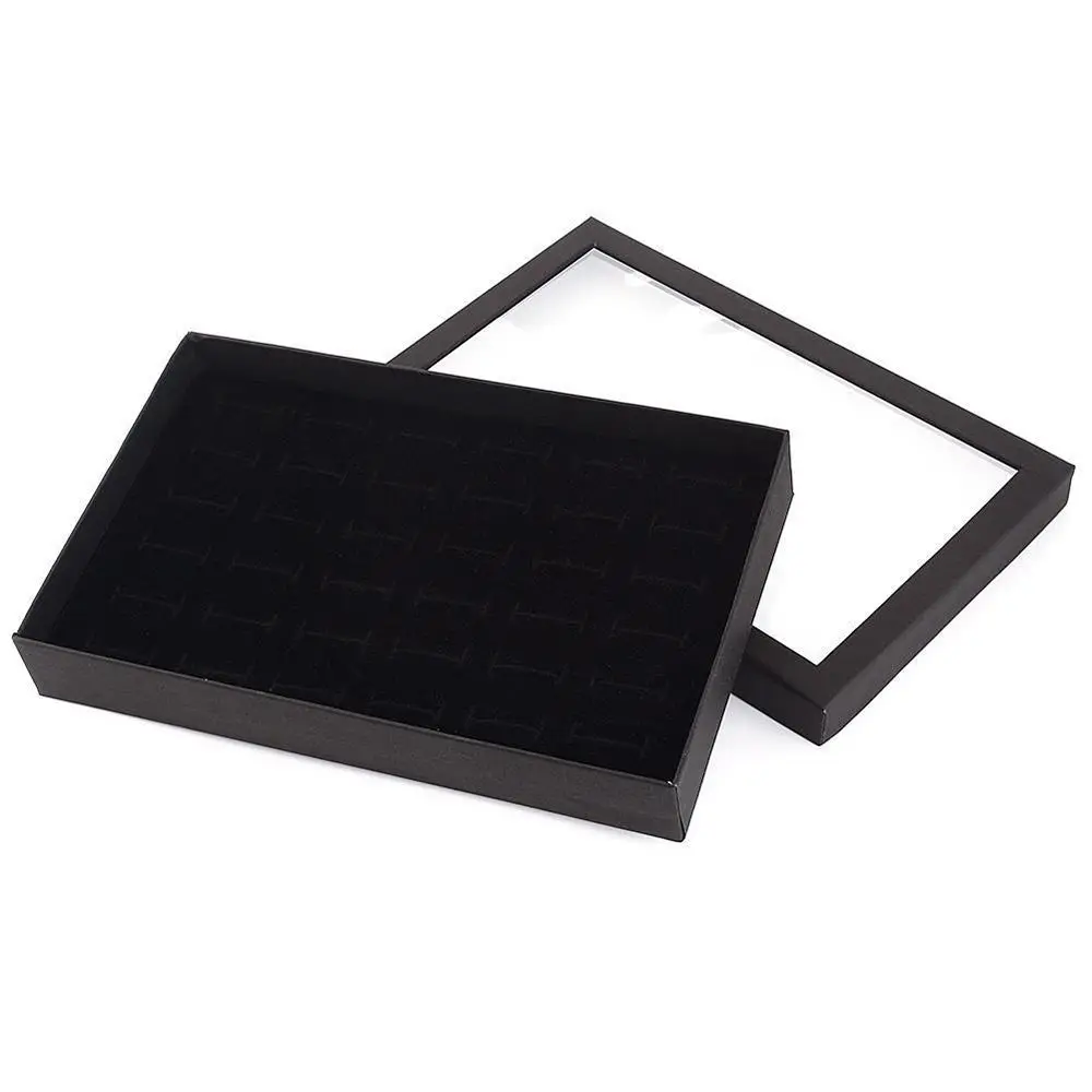 Модные изысканные серьги ювелирные изделия запонки витрина 36-слоточный лоток