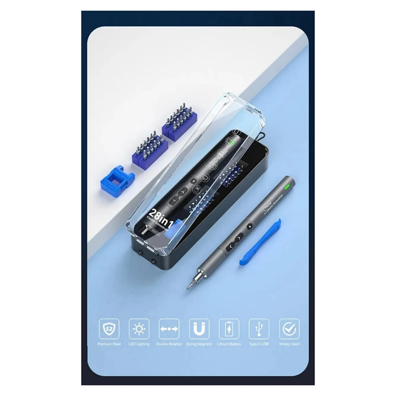 Отвертка электрическая беспроводная аккумуляторная 28 в 1 для Xiaomi