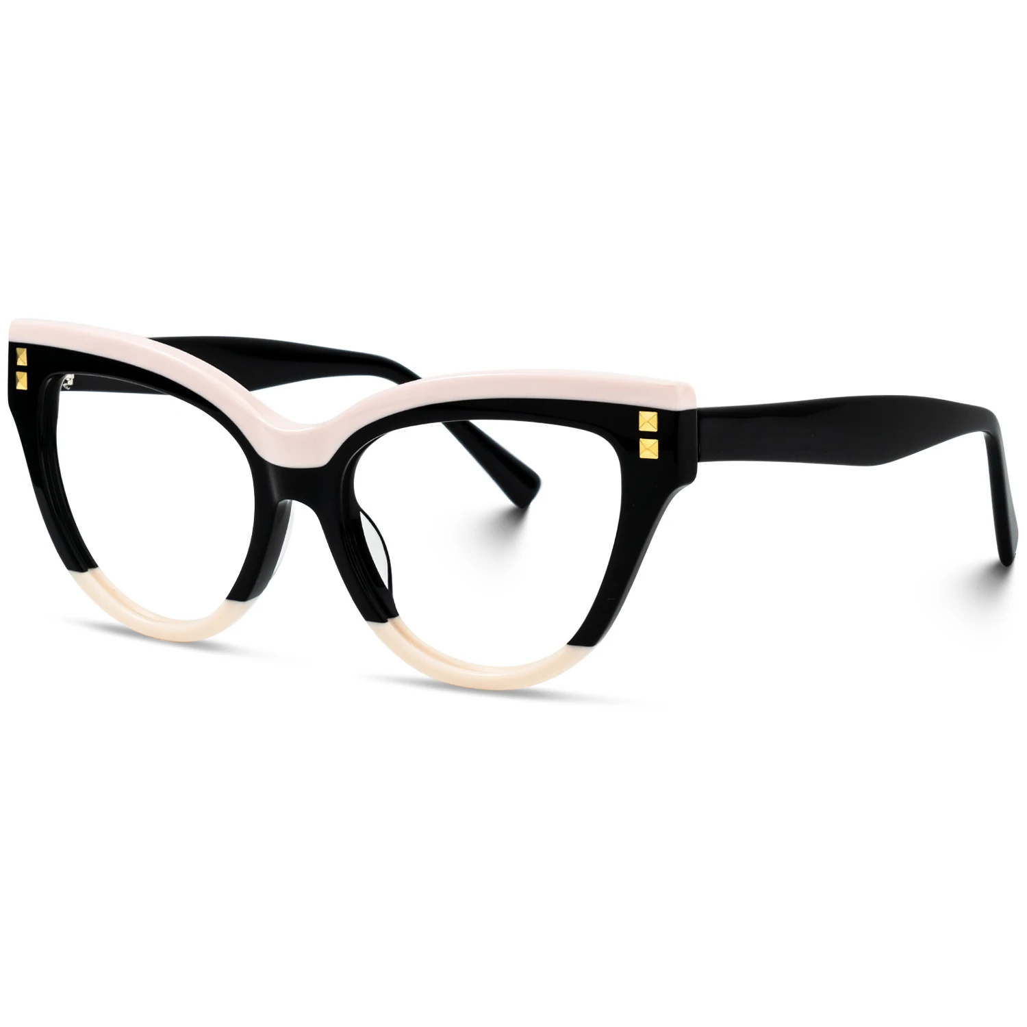 Zeelool Stylish Acetate Cat Eye Glasses Frame for Women with Clear Lenses Cascata ZOA01858 |