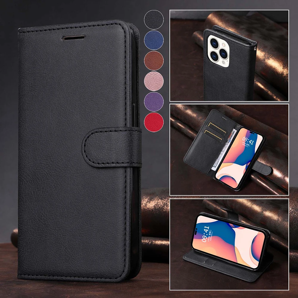 

Leather Flip Wallet Flip Case For Huawei Honor X7 X8 X9 Nova 7 SE P8 Lite P9 Lite mini P10 P20 P30 P40 Lite E P50 Phone Cover