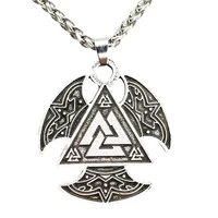 nostalgia norse valknut symbol amulet talisman viking pendants necklaces mens womens jewlery