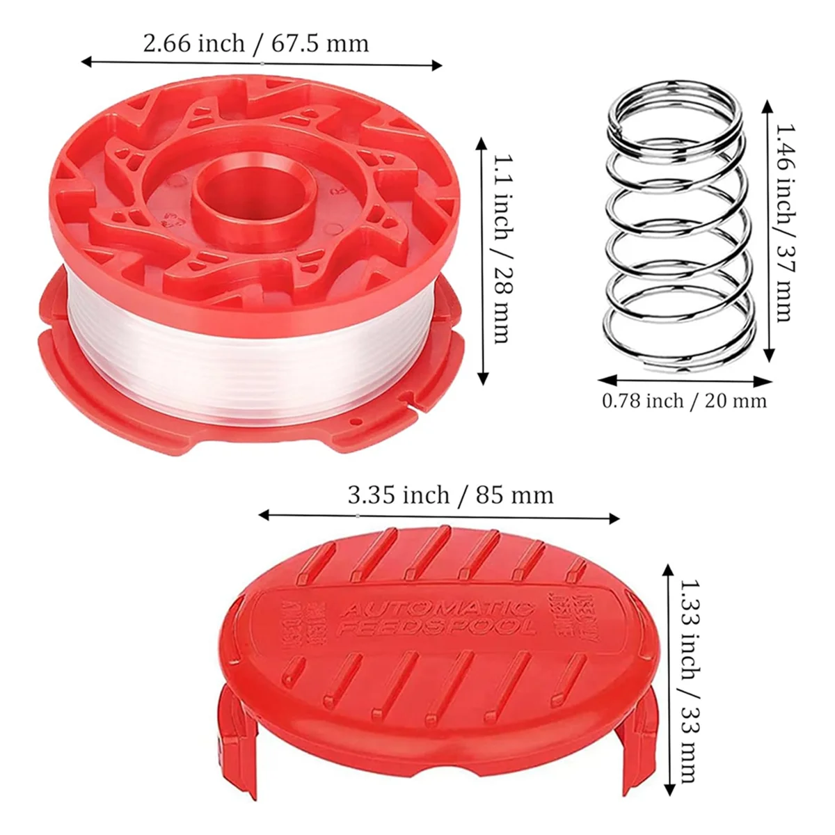 CMZST065 Триммер для струн Weed Eater катушка Craftsman Wacker и сменная крышка катушки CMZST12SC