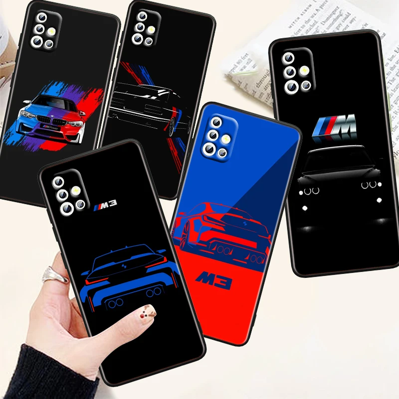 

Top Car BMW Art luxury Phone Case For Samsung A73 A72 A71 A54 A53 A52 A51 A42 A33 A32 A24 A23 A22 A21 A13 A04 A03 5G Black