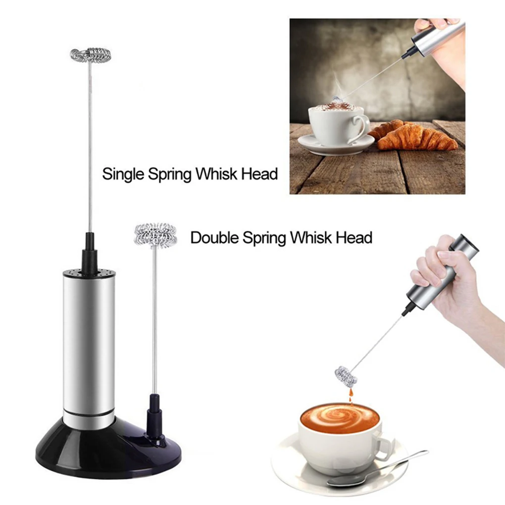 

Electric Hand Milk Foamer Mini Milk Frother Stainless Steel Powerful Whisk Machine Kitchen Mixer Coffee