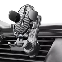upgrade air vent phone holder car mobile mount metal hook clip rotation auto air outlet smartphone stand cellphone bracket clamp