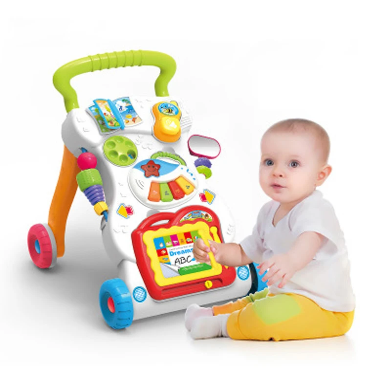 

Kids Ride-On Toy Infant Three In One Walker Multi Function Walker Trolley Early Education Scooter Baby Scooter Toys Car Tricycle