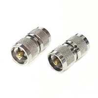 1pc uhf male plug to uhf male plug rf coax adapter convertor connector straight nickelplated new wholesale
