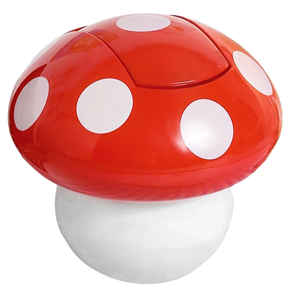 

Mushroom Trash Can Waste Holder Plastic Bins Lids Desk Mini Garbage Tiny Bucket Desktop Small Container Tabletop