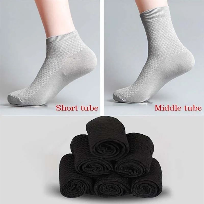 Bamboo Fiber Socks Men Deodorant Sock High Tube Business Solid Breathable Men Women Elastic Socks Autumn Spring 2020