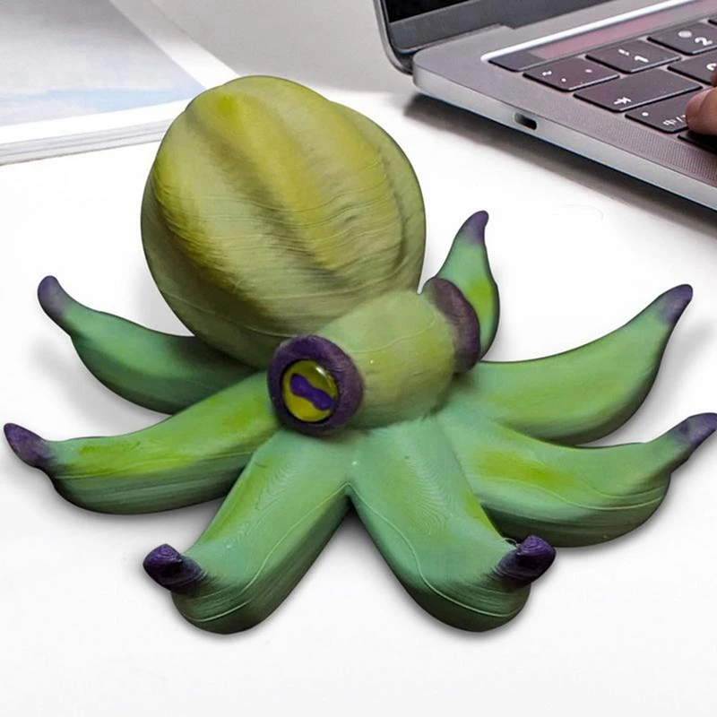 Статуя осьминога забавная статуя бананового декоративная милая сада для