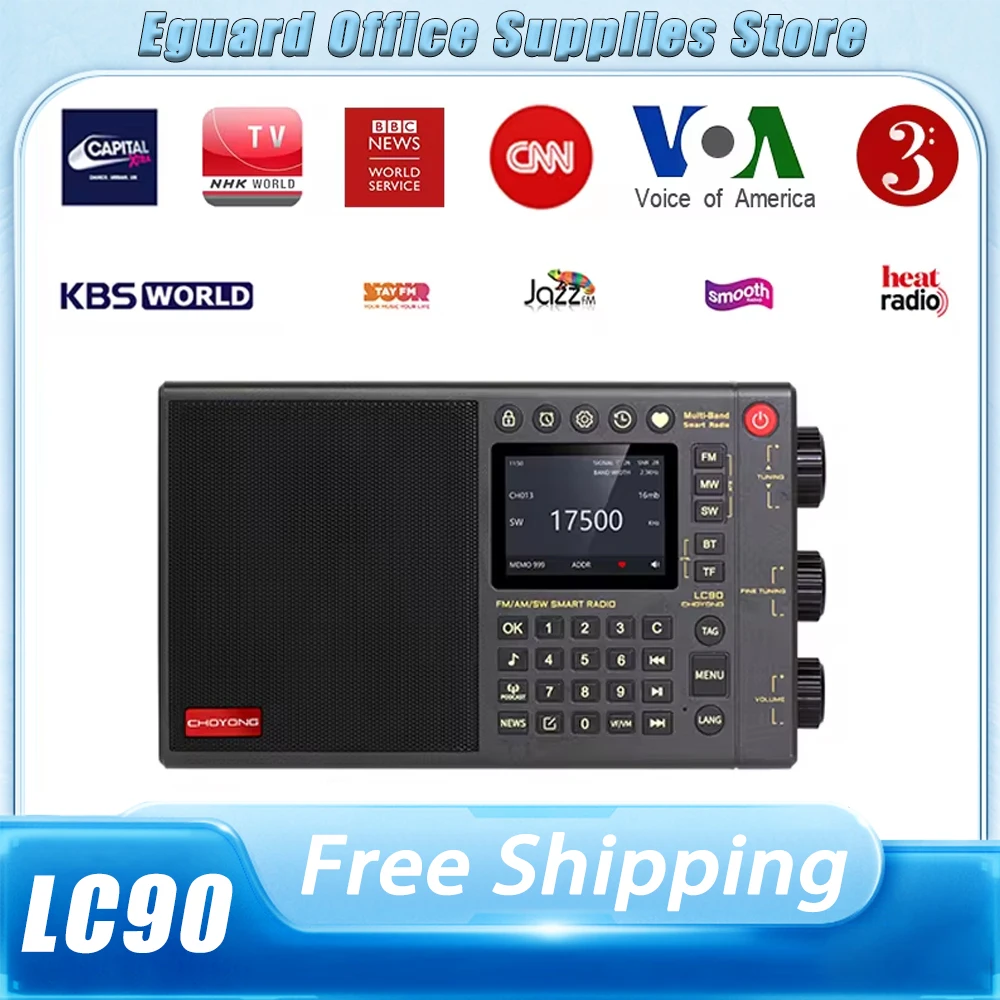 FM-радио Chaoyuan LC90 Bluetooth с IPS-экраном