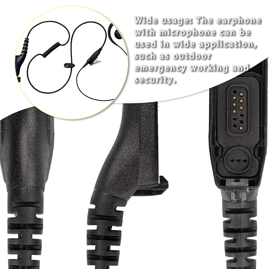 

Walkie-talkie Ear Hanger Headphone with Microphone Earphone Surveillance Earpiece with Acoustic Tube Outdoor Working Earhook