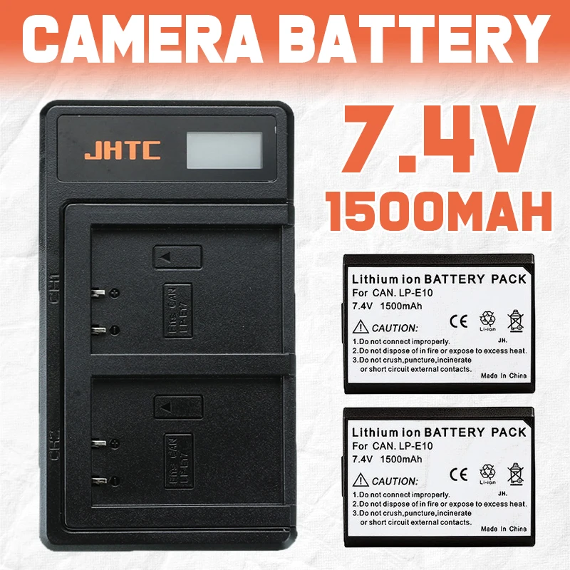 

4Pcs LP-E10 LPE10 LP E10 Camera Battery 1500mAh+LED Dual Charger for Canon EOS 1100D 1200D 1300D 2000D 4000D Rebel T3 T5
