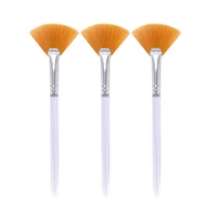 3pcs practical facial brushes fan makeup brushes soft portable mask brushes cosmetic tools for women ladies girls