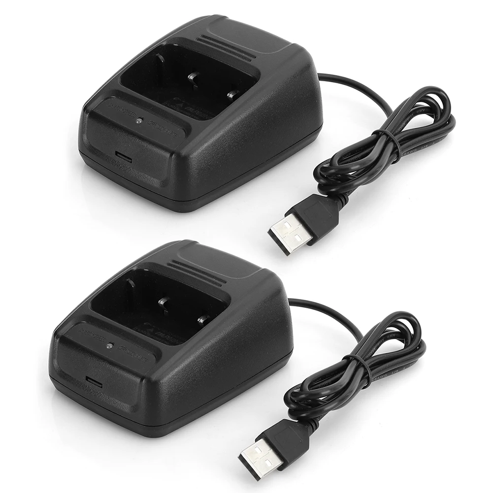 

2pcsInterphone Walkie Talkie for Baofeng BF666S/BF777S/BF888S USB Charger Battery Charger with