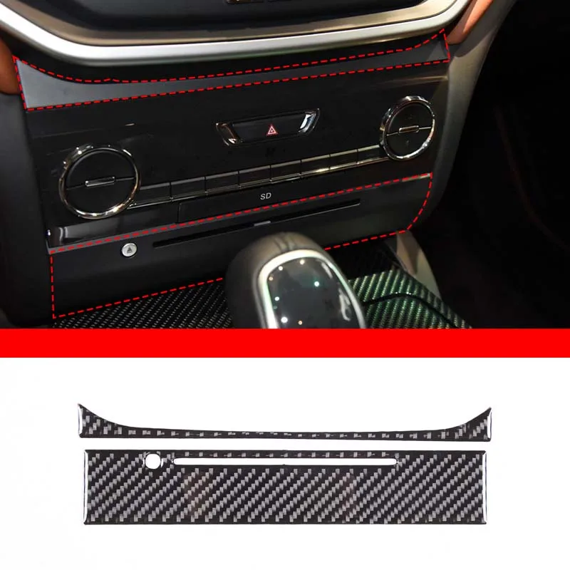 

Наклейка на панель Центрального управления автомобиля для Maserati ghiсот III (M157) 2014-2015, аксессуары из мягкого углеродного волокна LHD