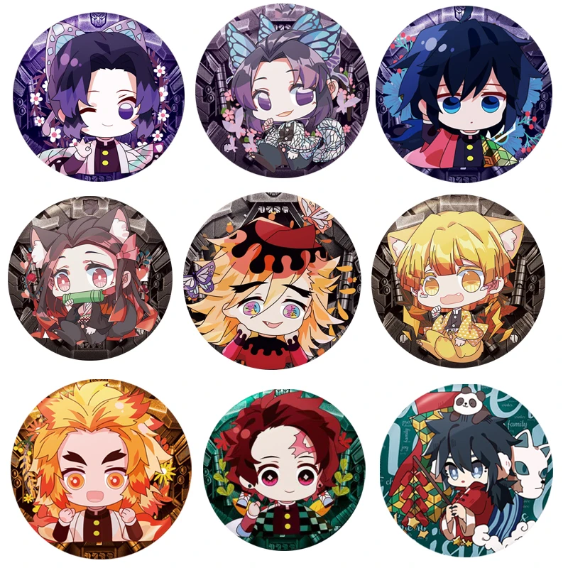 

anime demon slayer brooch pin badge kimetsu no yaiba brooch cosplay Kamado Tanjirou Nezuko Agatsuma Zenitsu Tomioka Giyuu