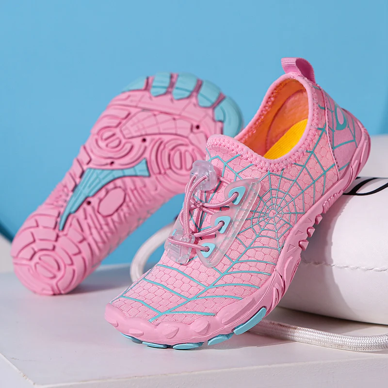 Summer Kid's Breathable Aqua Shoes Boys and Girls Swimming Shoes Quick Dry Wading Shoes Outdoor Children Upstream Water Shoes