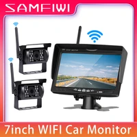 high definition wireless truck car monitor 7 cmos ir night vision reverse backup wifi camera parking system
