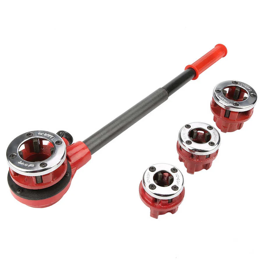 

6 Size Dies Portable Manual Ratchet Pipe Threading Machine Kit 0.5" To 2"