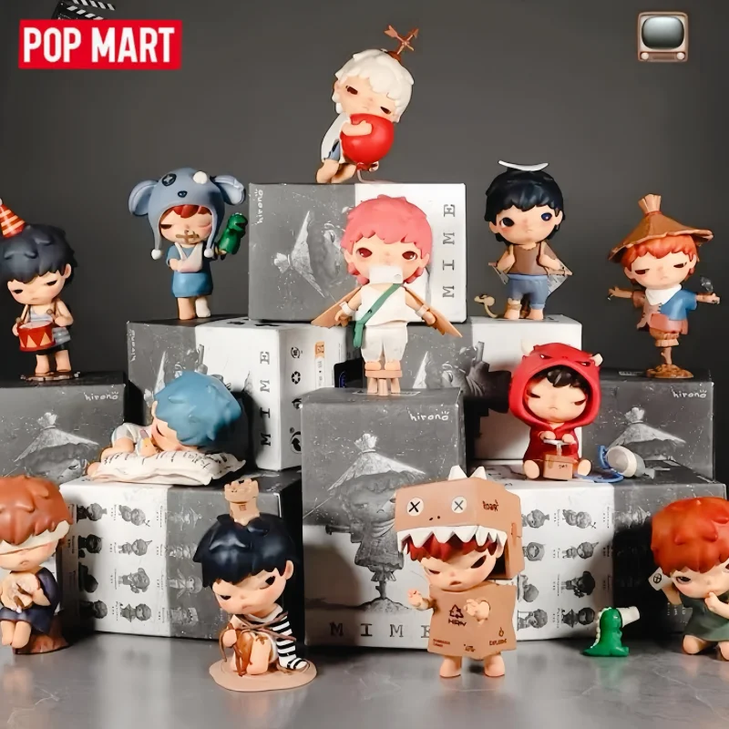 Фото Горячая новинка: Фигурка POP MART Hirono The Mime Series, аниме-мультяшная коллекционная фигурка, игрушка-сюрприз в закрытой коробке, загадочная коробка, подарок на день рождения для мальчиков №4