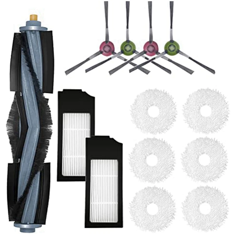 

Replacement For ECOVACS DEEBOT X1 Omni / X1 TURBO Robot Vacuum, Main Side Brushes Filter Mop Pads
