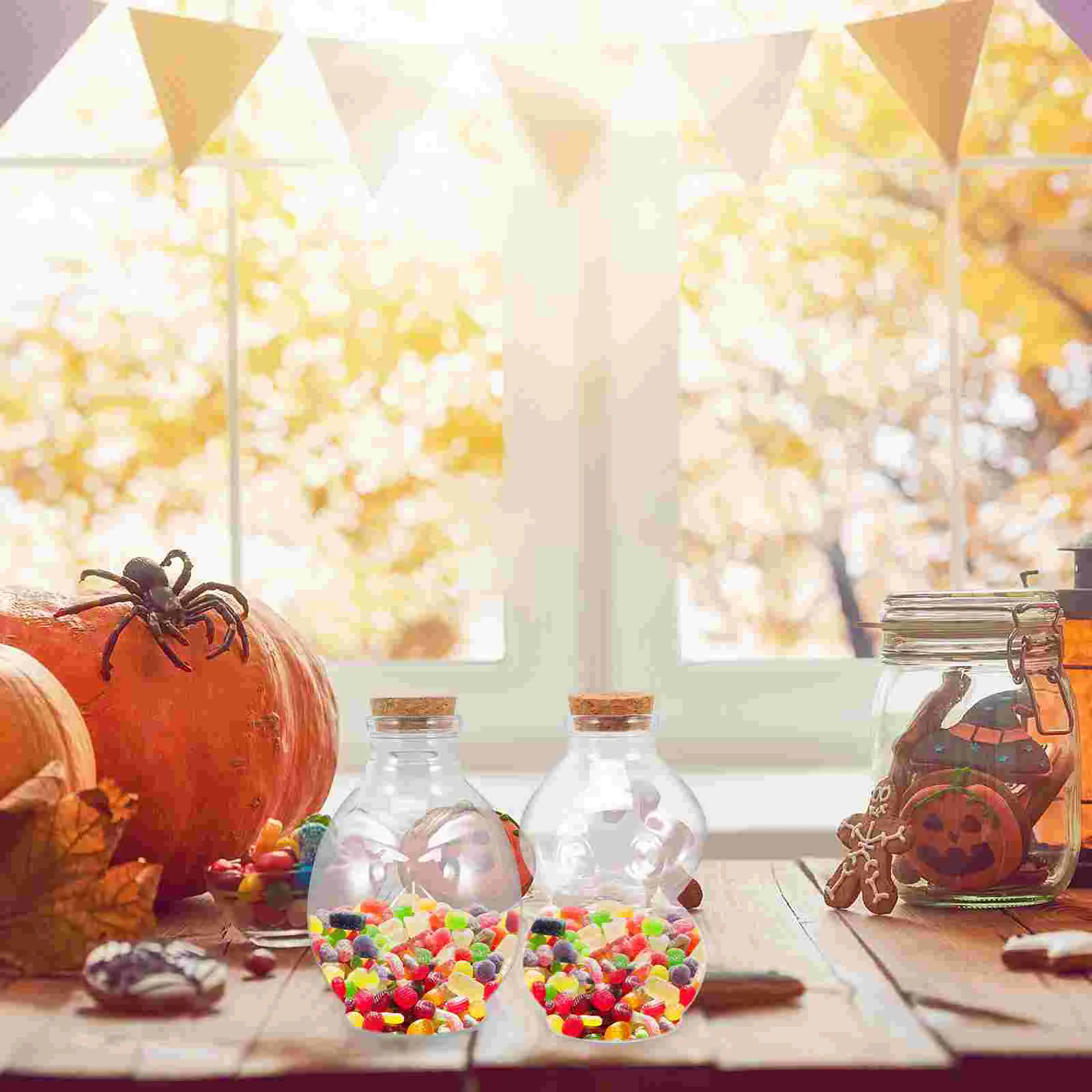 

12pcs Candy Storage Jars Candy Jar Cookie Jar Cartoon Candy Jars Party Treats Bottle Candy Storage Bottles