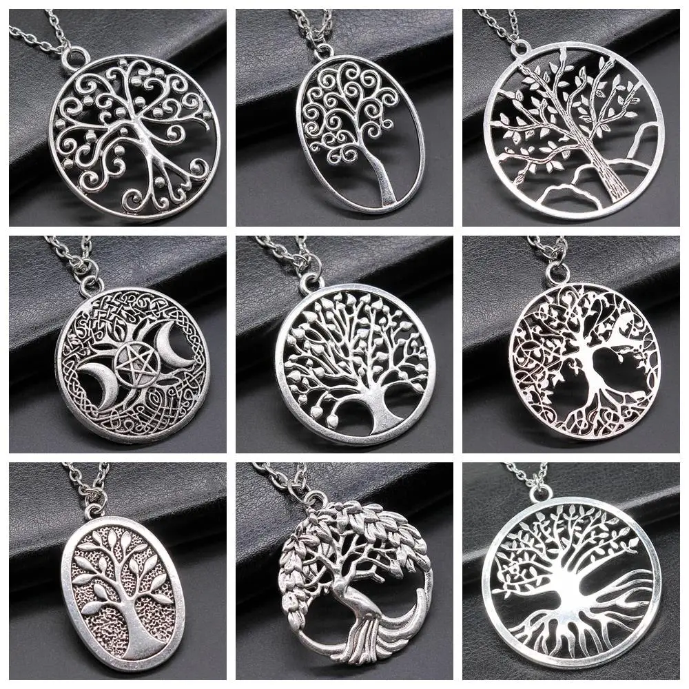 

Unisex Costume Necklace Jewellery Big Tree Of Life Pendant Long Chain Necklace Jewelry Dropshipping Jewelry