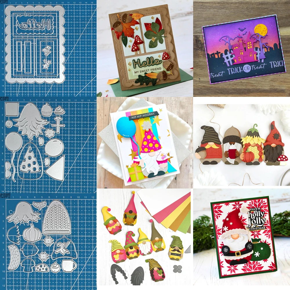 Металлические штампы Lucky Goddess эльфы и Санта-Клаус сделай сам скрапбукинг