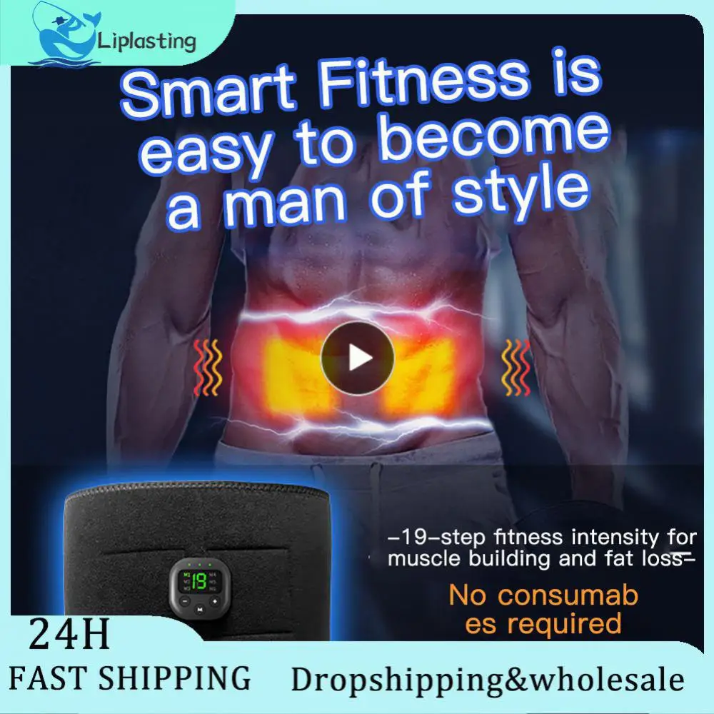 

Body Shaping Belt Multifunctional Silicone Abdominal Fitness Machine Smart Ems Micro Current 6 Modes Abdominal Muscle Belt