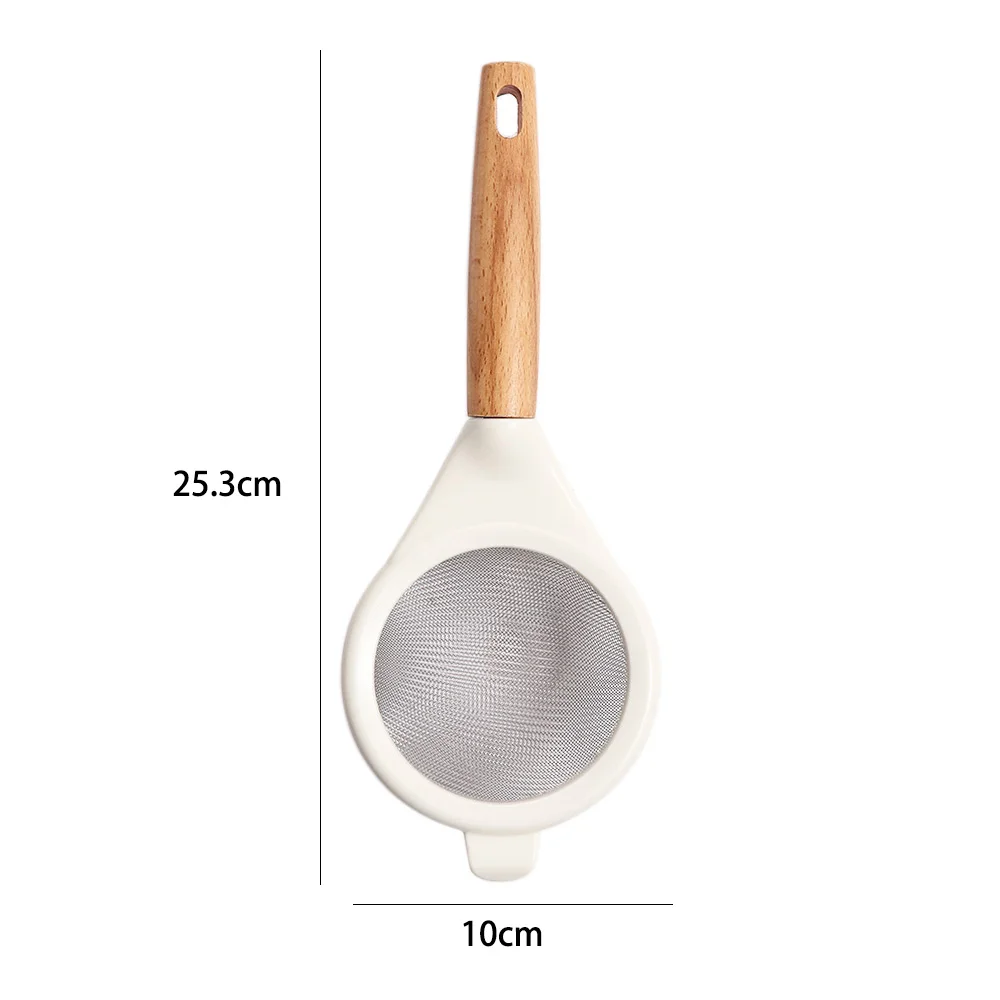 1Pc Handheld Sieve Stainless Steel Flour Sifter with Wooden Handle Cocoa Matcha Powder Sieve Kitchen Baking Sifting Tool images - 6