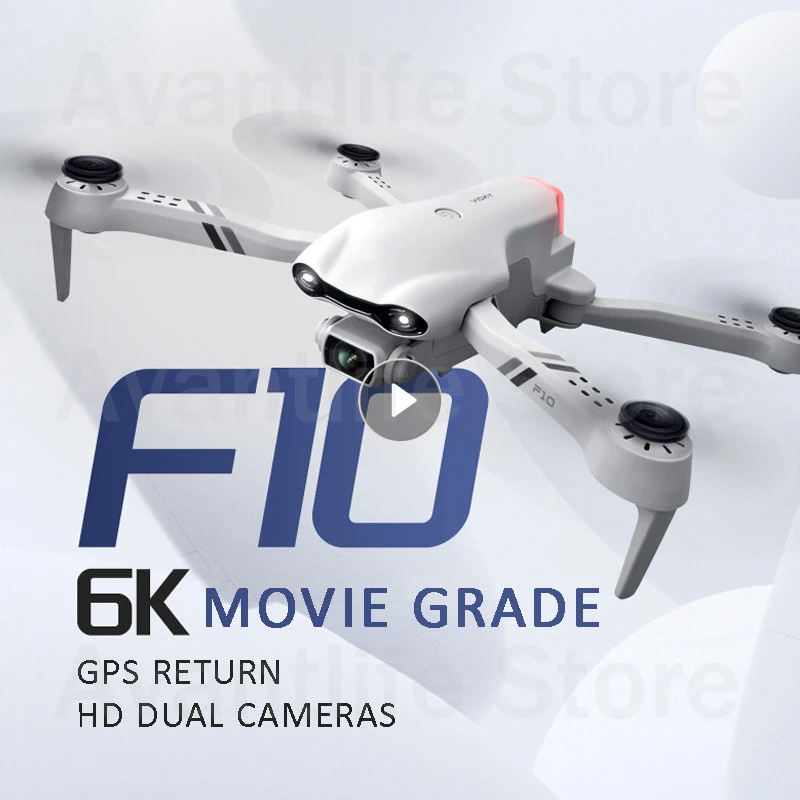 

F10 Дрон 6K HD Двойная камера со встроенным GPS WIFI FPV расстояние передачи в реальном времени 2 км радиоуправляемая складная игрушка F11 Pro 4k Дрон