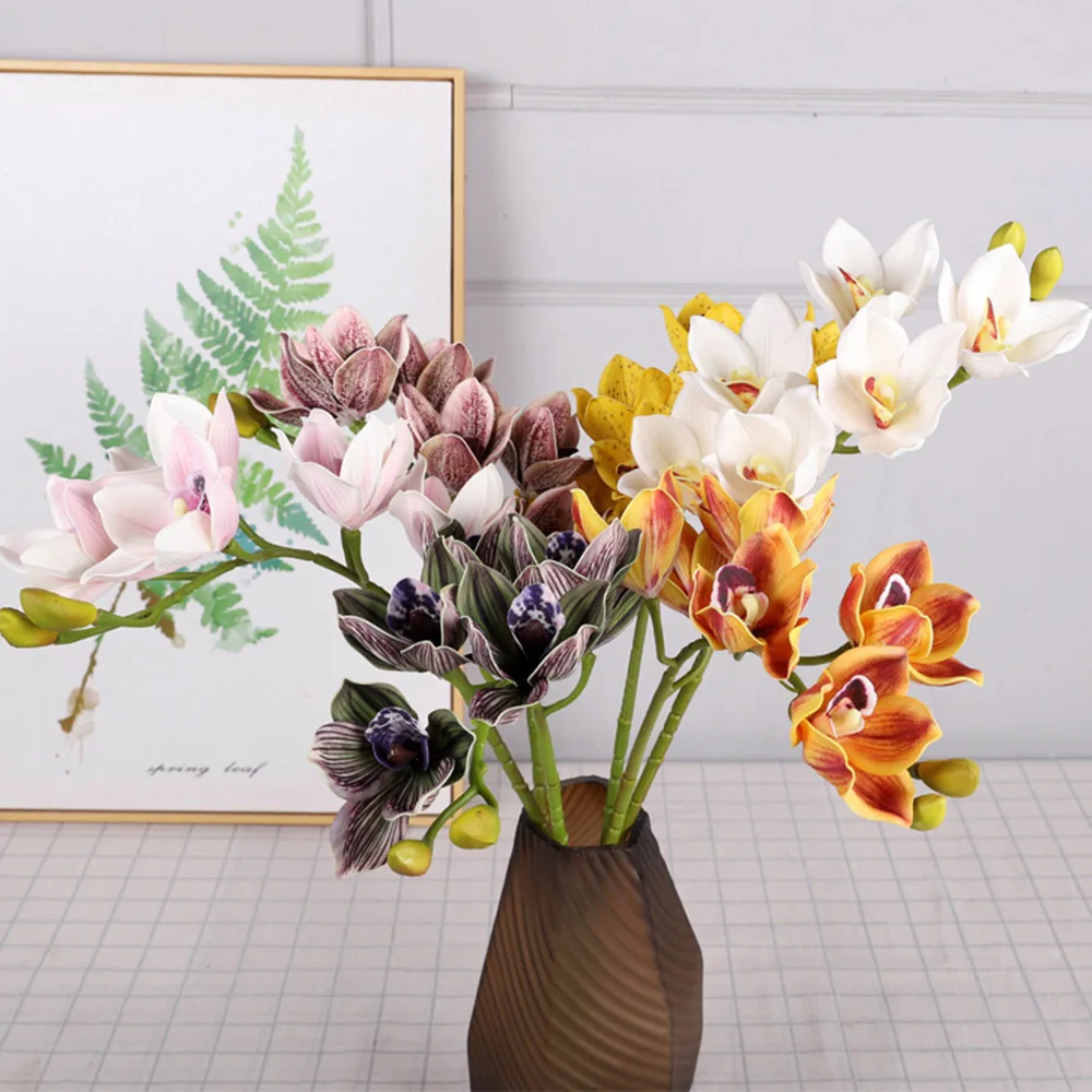 

Artificial Flowers Magnolia 6 Heads Flower for Wedding Decorate Garden Home Office Table Decoration Home Party Decoration