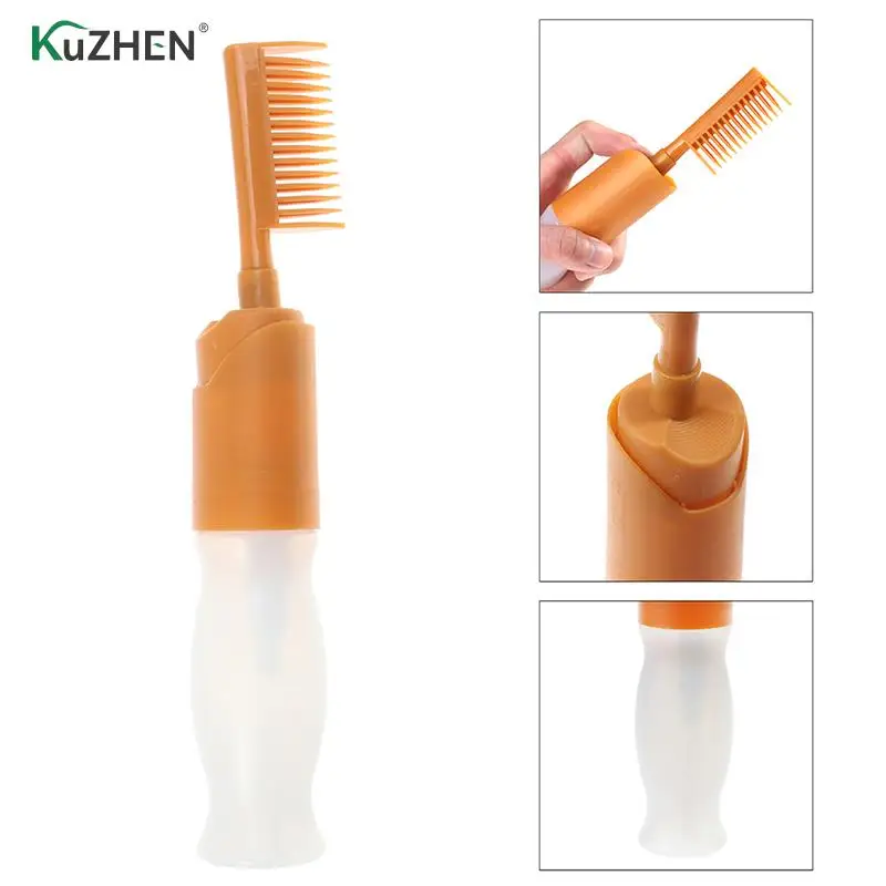 

Professional Hair Colouring Comb Empty Hair Dye Bottle With Applicator Brush Dispensing Salon Hair Coloring Styling Tool 110ml