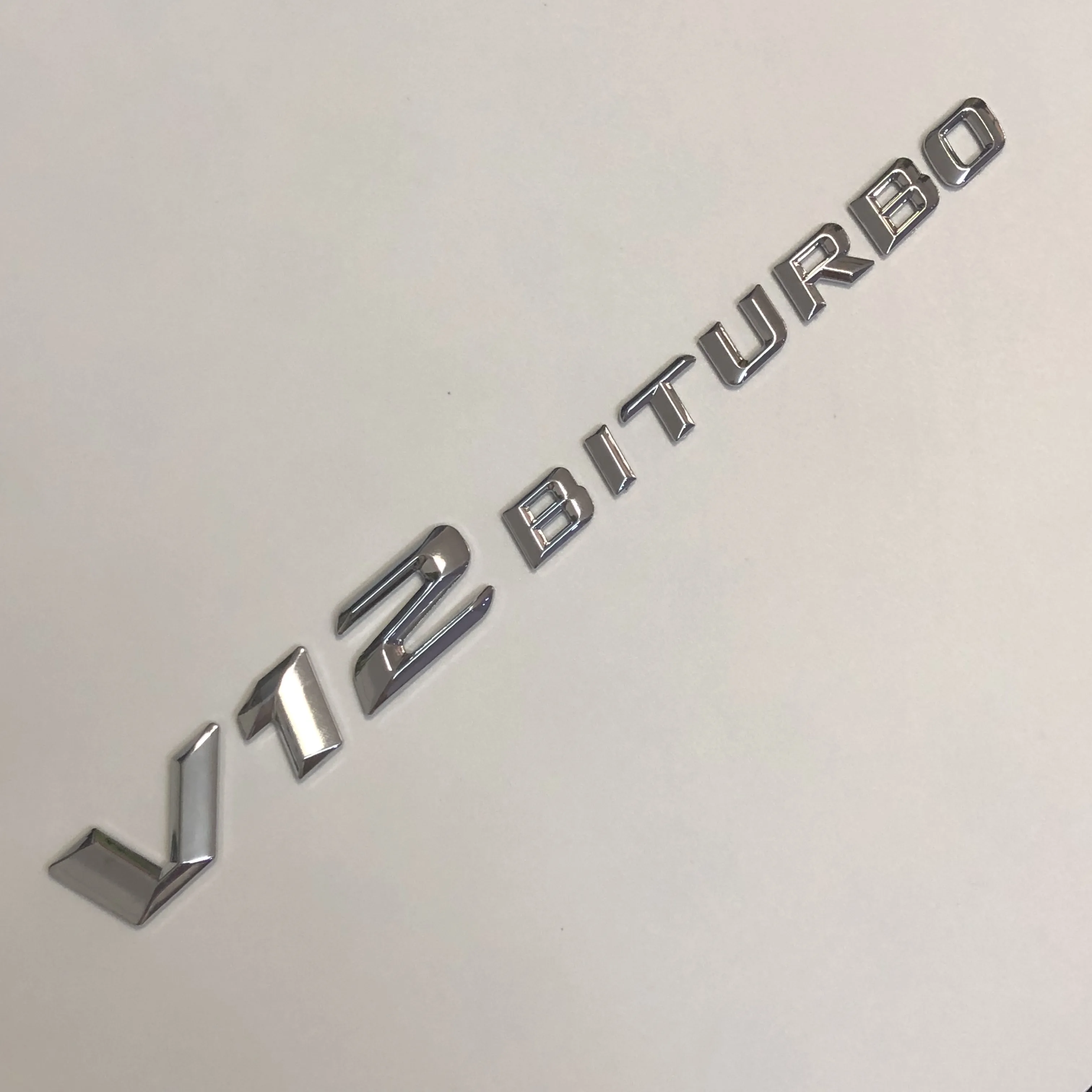 1 шт. Yawlooc 3D Автомобильная Наклейка ABS V12 BITURBO логотип эмблема значок задняя сторона