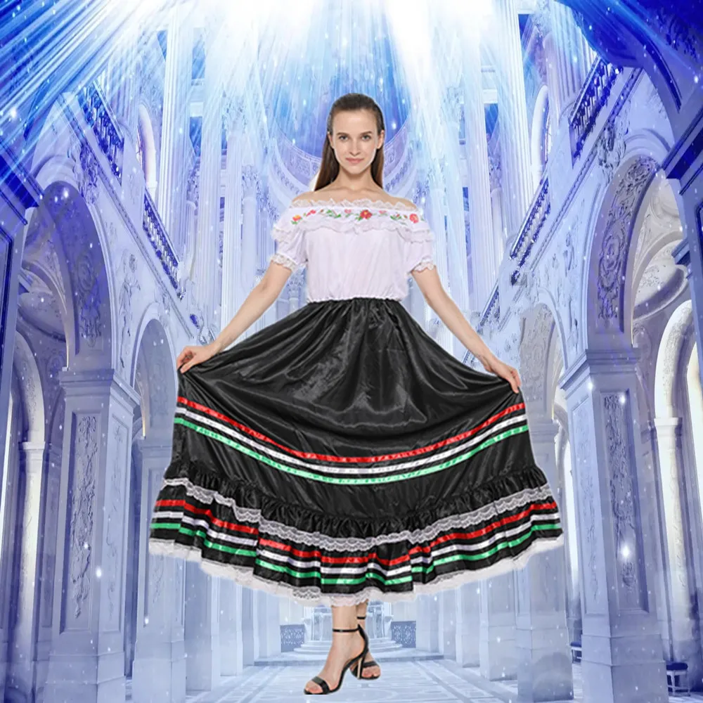 Традиционный Женский мексиканский костюм Senorita испанский косплей западный для