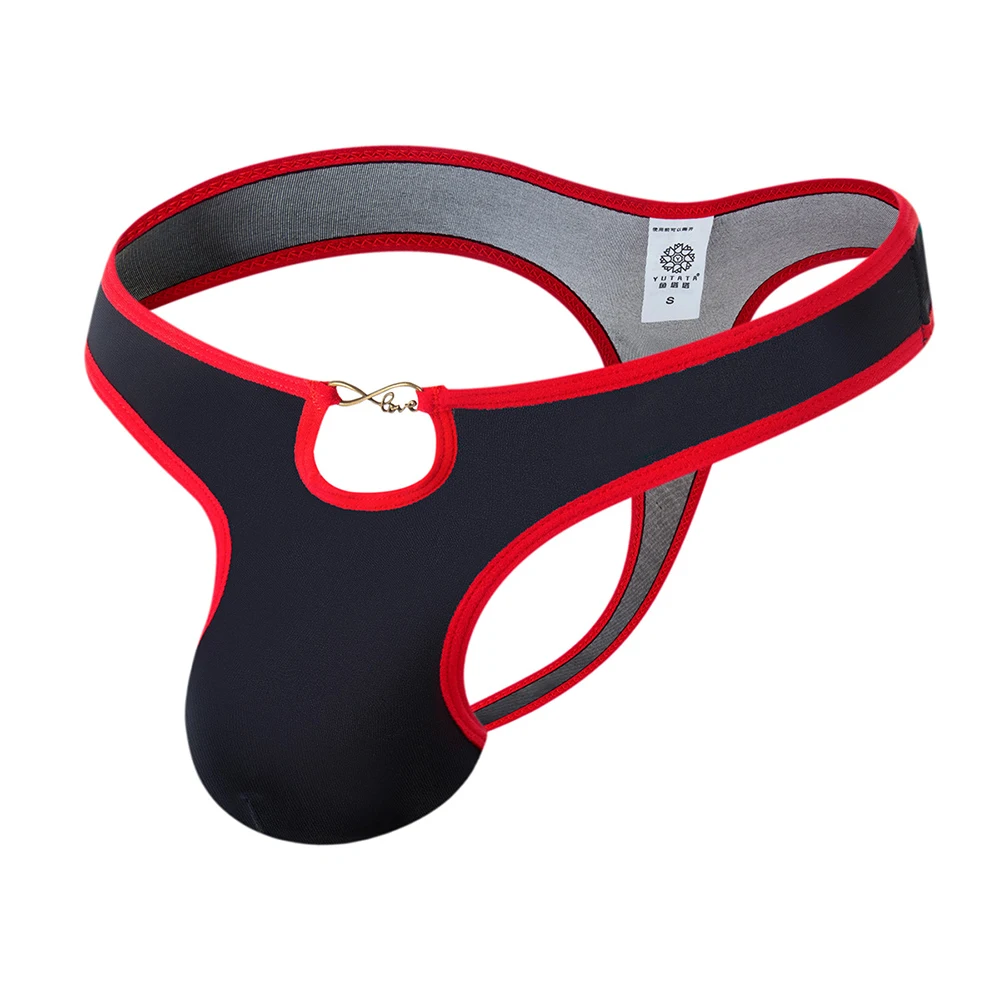 

Front Pouch Bag Tight T Pants Sexy Thong Men Nightwear Underwear Mens Sexy Ice Silk Briefs G-String Bikini T-Back Pouch Panties