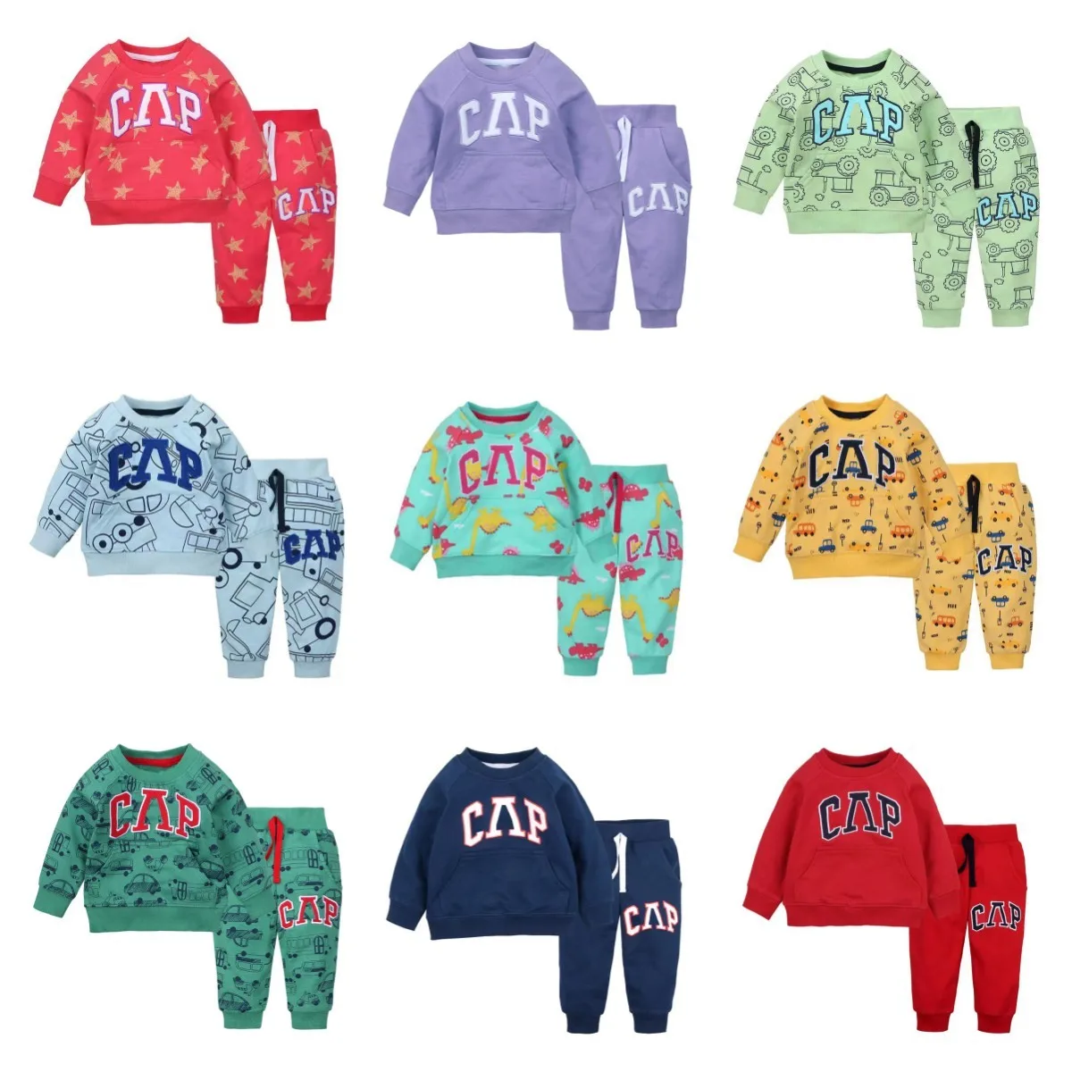 

Новинка 2023, Детский Повседневный Спортивный костюм, детская одежда, спортивный костюм из 2 предметов, комплект, однотонный топ, свитшот + штаны для бега, повседневный костюм