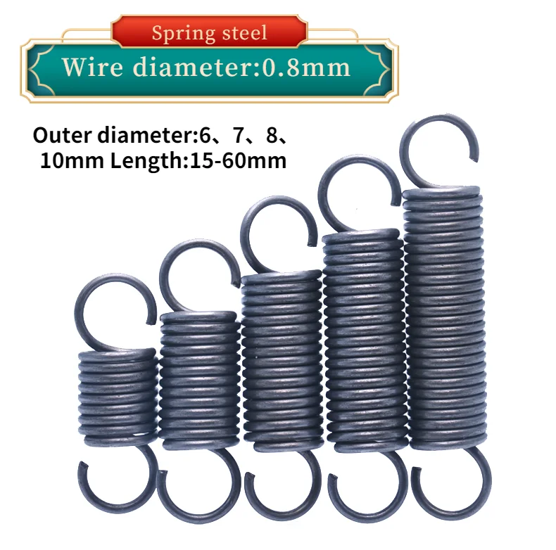 

Диаметр проволоки: 0,8 мм, пружинный стальной открытый крючок, съемная пружина с пружиной натяжения крючка, внешний диаметр: 6, 7, 8, 10 мм, Длина: ...