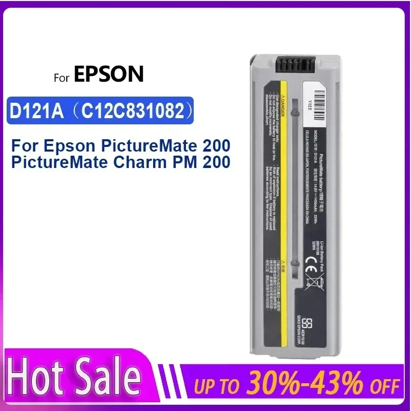 Литий-ионный аккумулятор D121a 1450 мАч для Epson PictureMate Charm/Flash/Dash/Snap PM 200 аккумуляторные