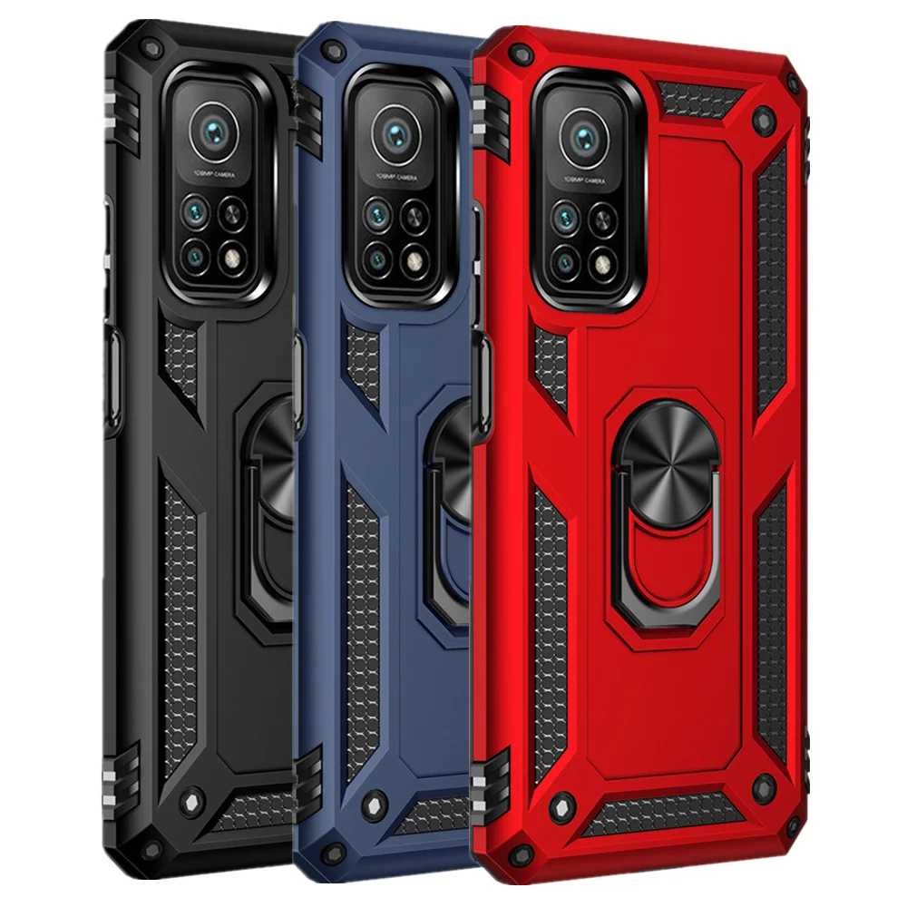 

Xiaomi Mi 10T Case For Mi 10T Mi10T Lite Capa Luxury Armor Shockproof Phone Cover For Mi 11T Pro Car Magnetic Ring Silicone Case