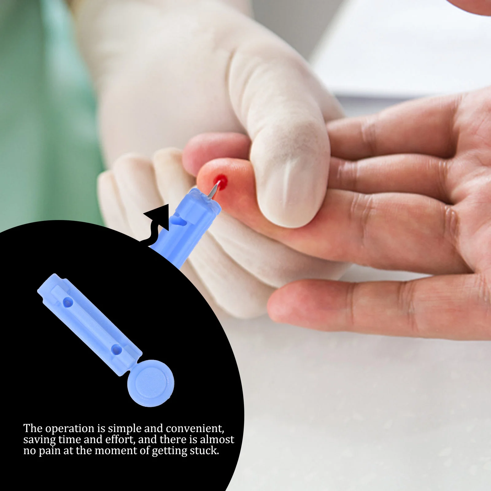 200 шт. Лансет для сбора крови 23 г игла безболезненная стерильная