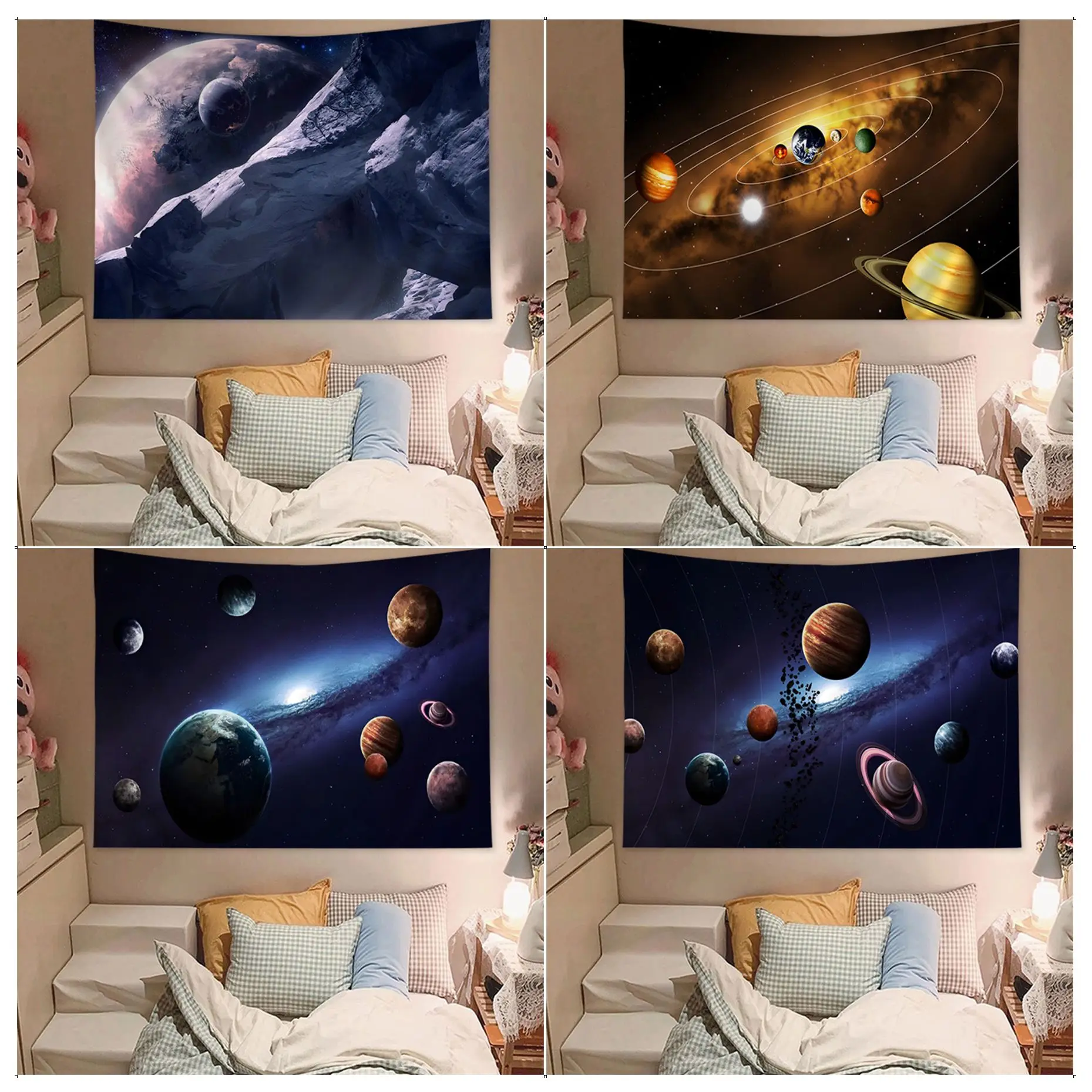 

Solar System Anime Tapestry For Living Room Home Dorm Decor Wall Art Decor