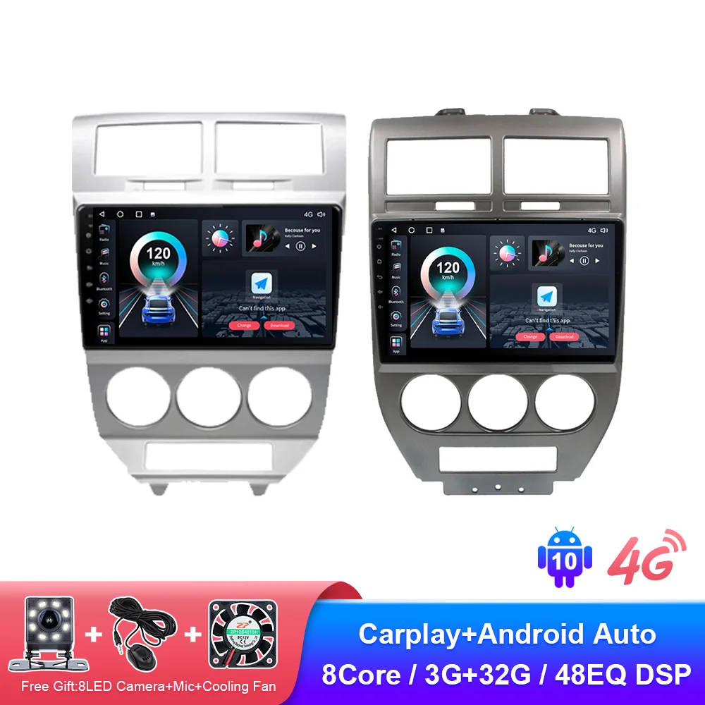 

Android 10 для Dodge Caliber Jeep Compass 1 MK Patriot 2006-2010 автомобильное радио мультимедийный плеер авторадио IPS экран GPS навигация