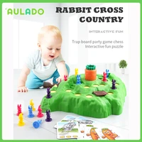 2022 bunny rabbit competitive trap tablet board games play chess children family fun montessori interactive educational toys kid