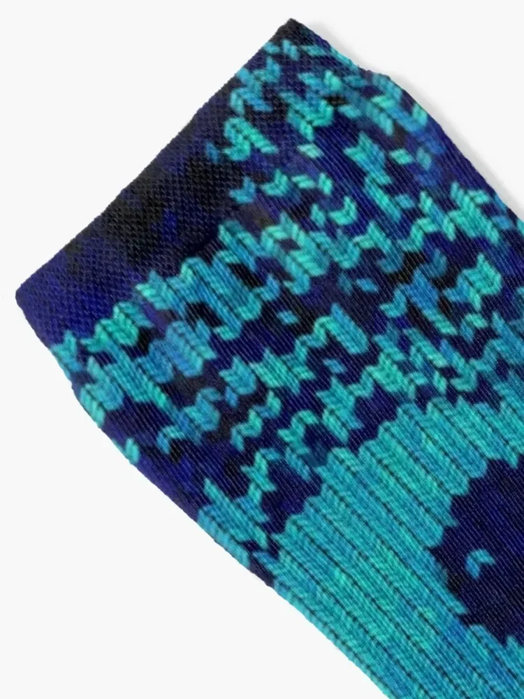 Вязаные носки с изображением синей совы рождественские Нескользящие футбольные