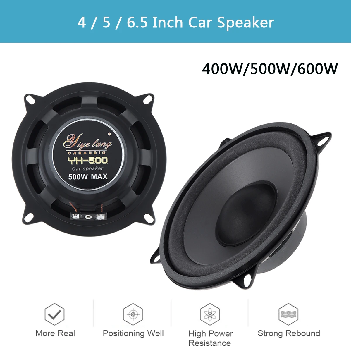 Автомобильные динамики 5/6/400/500/600 Вт, коаксиальный HiFi сабвуфер, автомобильная аудиосистема, автомобильный динамик, Автомобильные колонки, динамики для автомобиля, 1 шт./2 шт.